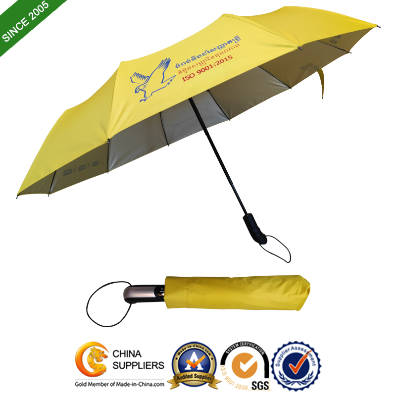 Compact 3-Fold Auto Open Umbrella with 10 Ribs for UV Protection (FU-31023BAF)