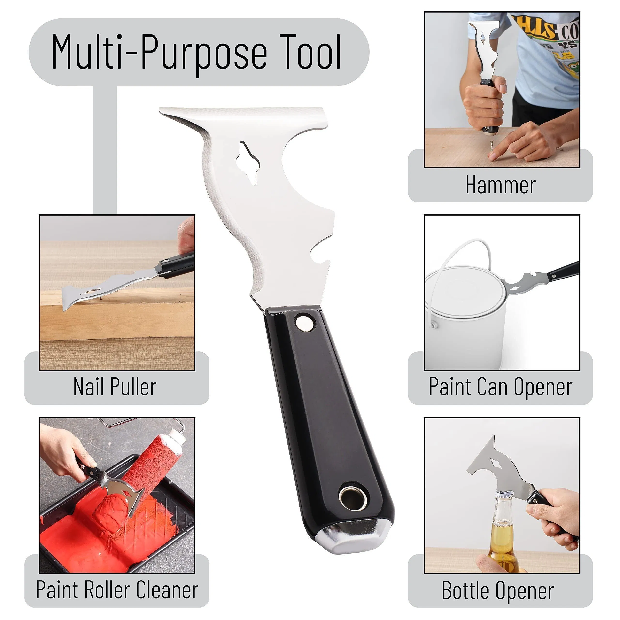 10-in-1 Painters Cleaning Paint Wood Painters Metal Spackle Tool Putty Knife Scraper