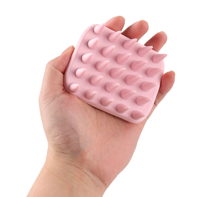 2023 Silicone Shampoo Brush Thin Version Full Silicone Hair Brush Head Massager Square Slip-Proof Scalp Massager