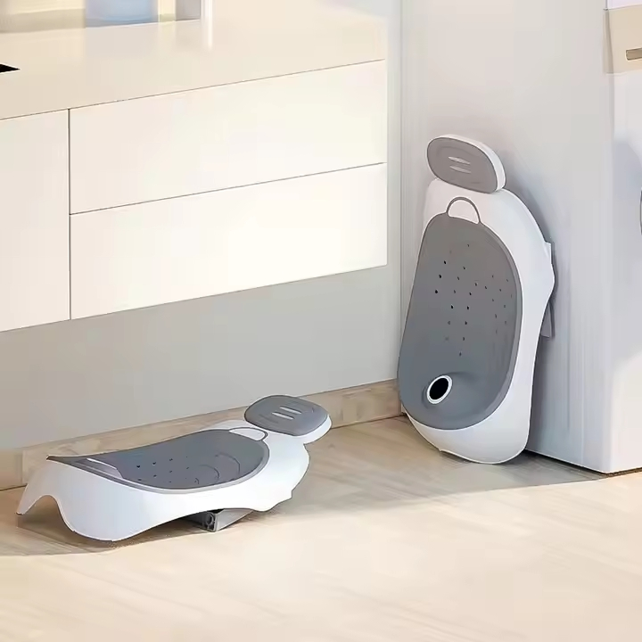 Складная подставка-термометр для купания новорожденных