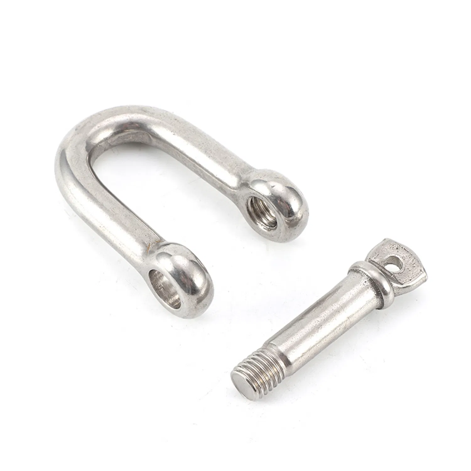 Stainless Steel Wire Rope Pulling Screw Bolt Fittings Hardware Twisted Wide Long Dee European Type JIS Us Security D Shaped Bow Shaped Kenter Fastener Shackle