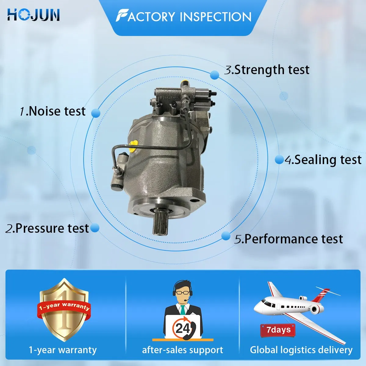 Road Roller Rexroth Hydraulic Piston Oil Pumps A10vso Variable Displacement Pump