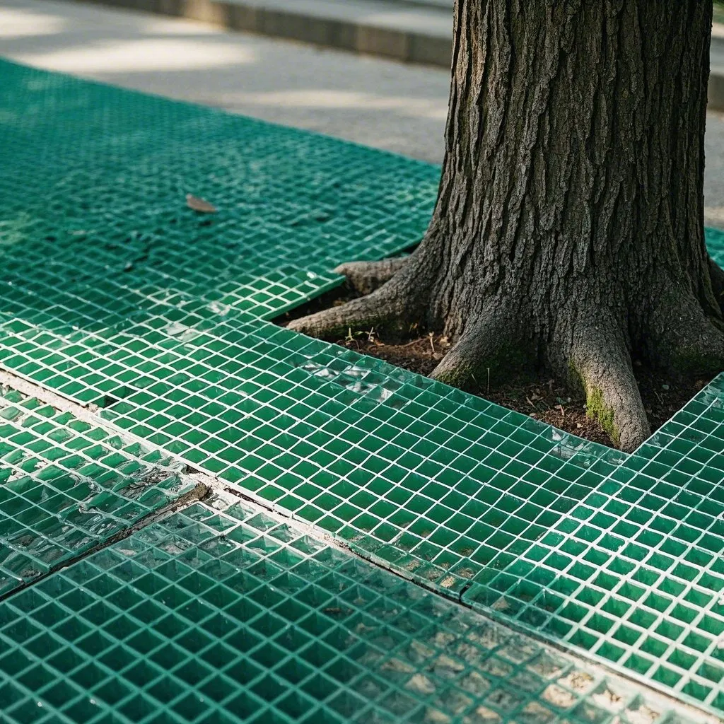 Light-Weight High Strength Cost-Effective Solution Durable Long Lasting Sidewalk Pultruded UV Protection Anti-Slip Fire-Retardant Colored FRP Fiberglass Grating