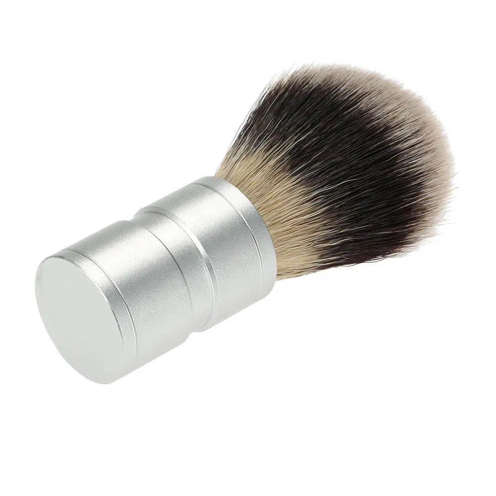 Professional Barber Shop Tool Nylon Bristles Zinc Alloy Metal Handle Shaving Brush