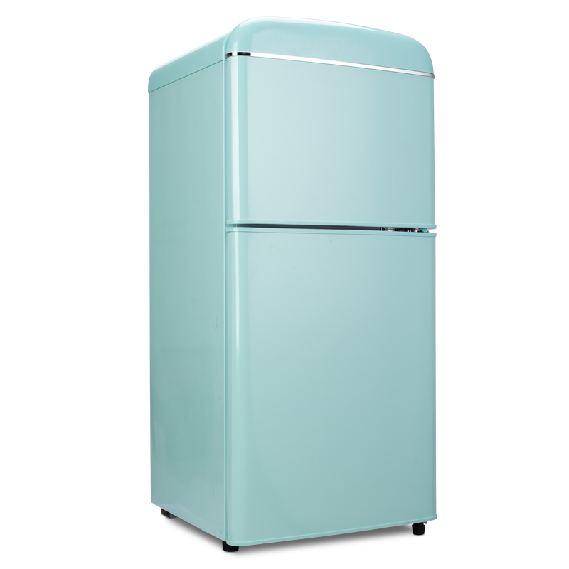 Fareast Mini Retro Refrigerator with Dual Door, 2.1 Cu. FT (58L)