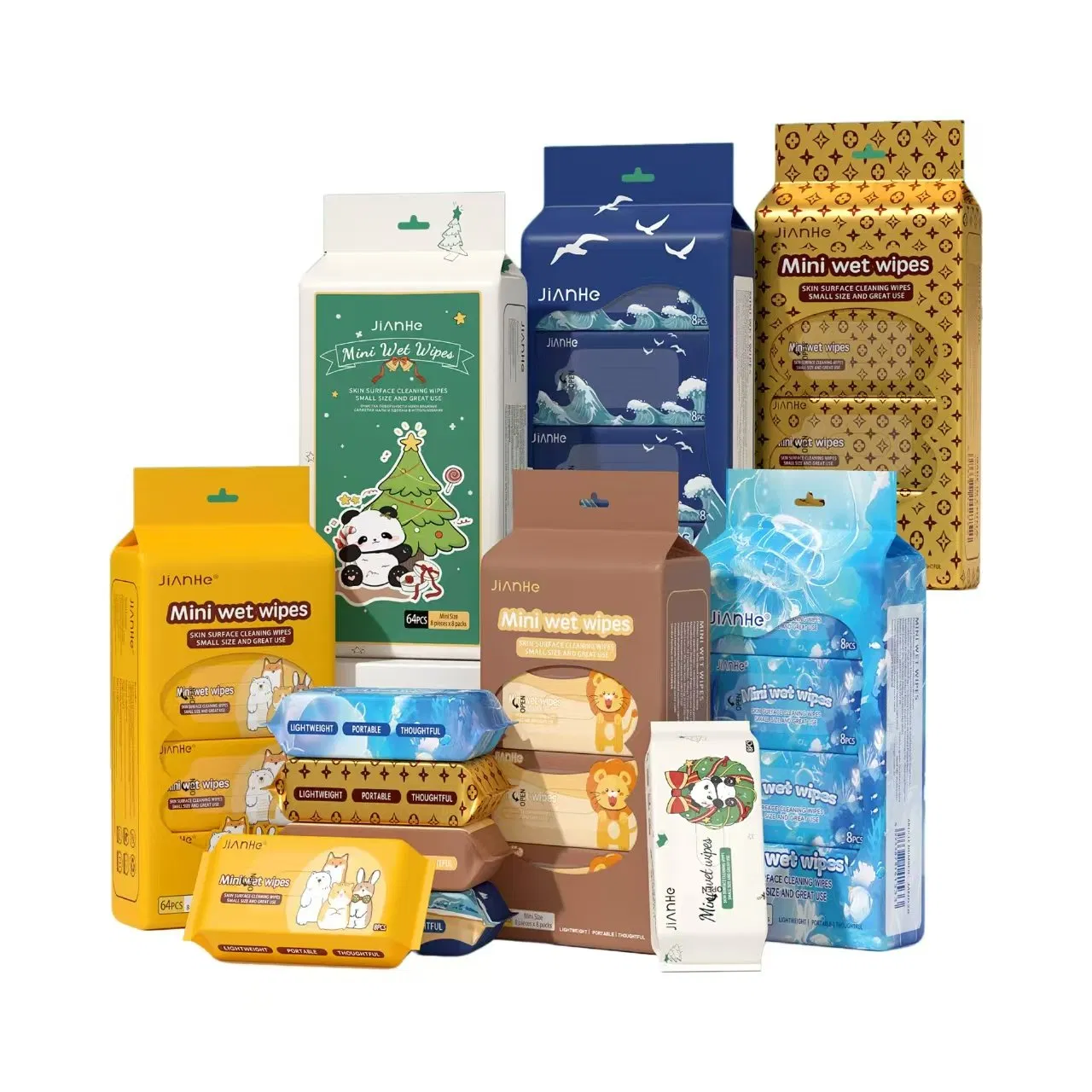 OEM Mini 99.9% Pure Water Cleaning Wet Wipes for Baby Sensitive Skin Flushable Wipes Wet Cleansing Cloths