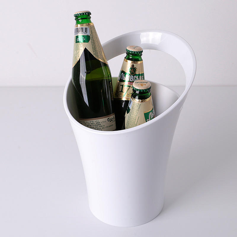 Modern Vintage Double-Tiered Wine Cooler Plastic Champagne Beer Black Ice Bucket