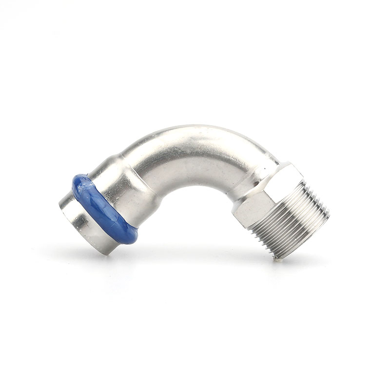 Bend Adaptor 90° with Male Thread The Press Fittings Are Made of AISI 316L/AISI 304L/ AISI 304 Stainless Steel Bsp Fitting