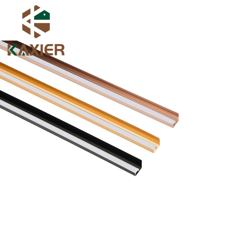 Decorated Aluminum Tile Edging LED Lighting Trim Profile for Outside Corner Protector Metal Strip with Holes