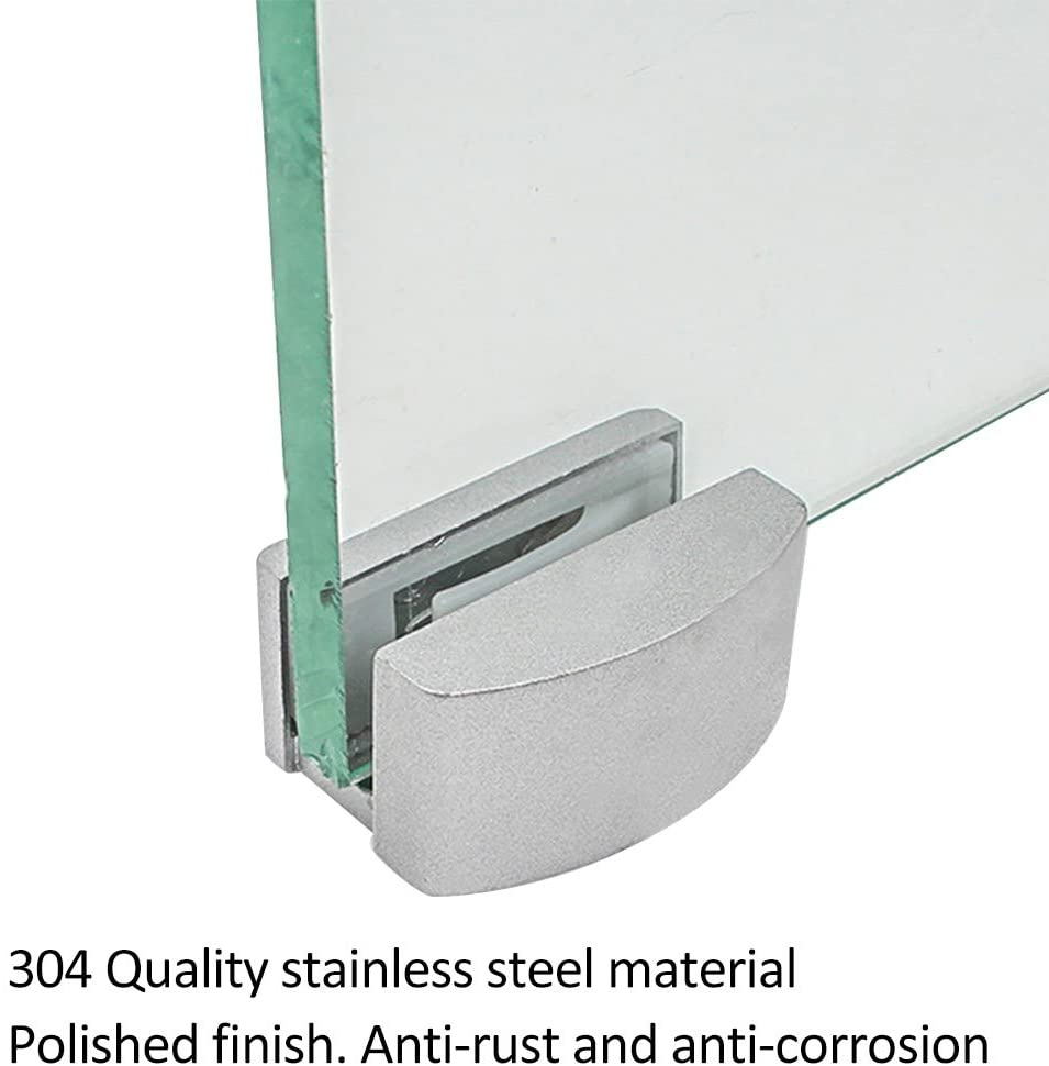 Stainless Steel Floor Bottom Guide Door Stopper for Frameless Sliding Glass Door