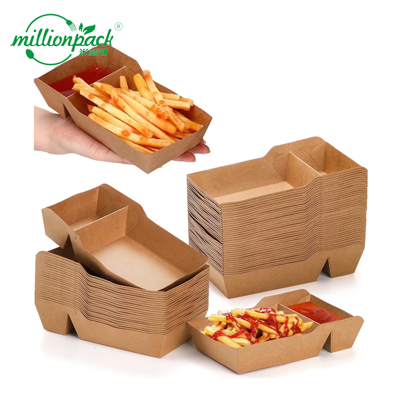 Disposable Kraft Food Tray for Popcorn Nachos Festival and Movie Nights