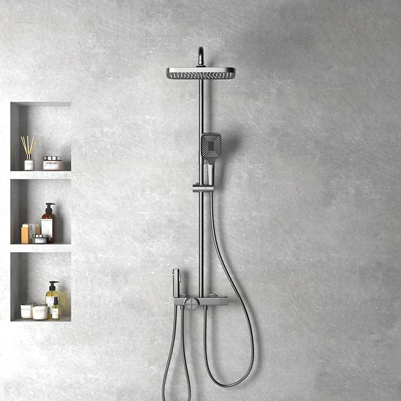 Chrome Bathroom Thermostatic Water Shower Set System Price in Piano Pakistan Bath & Shower Faucets Dual Handle