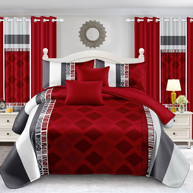 Wholesale Guangdong 11PCS Pink Polyester Cotton Bed Sheets Pillowcases Home Textile Printing Coverlets Quilted Bedcover Comforter Cover Bedspread Bedding Set