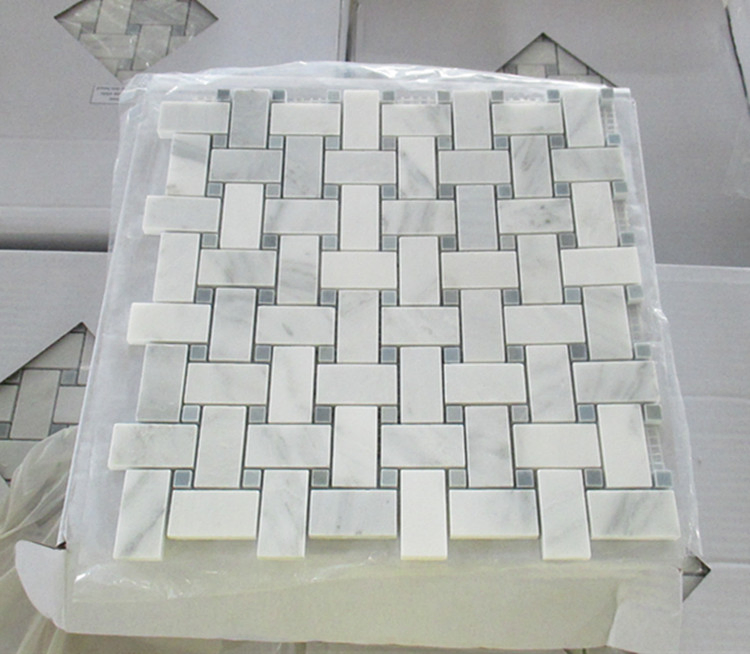 Natural Stone White Marble Mosaic Tile Floor Home Decoration Building Material