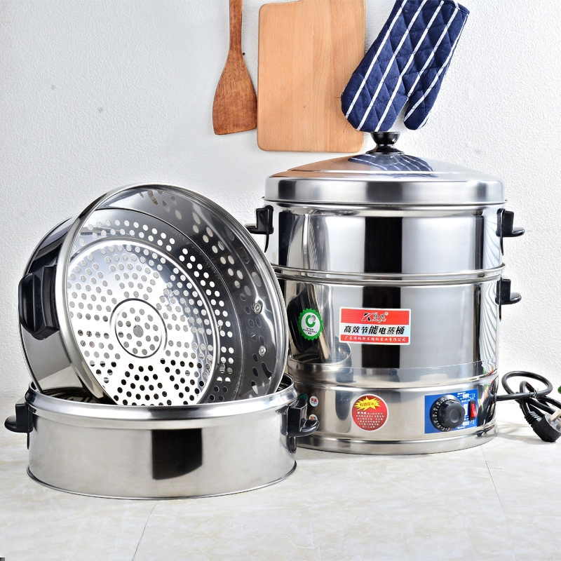 Double Layer Three Layer Momo Steamer Gyoza Siomai Steamer Electric