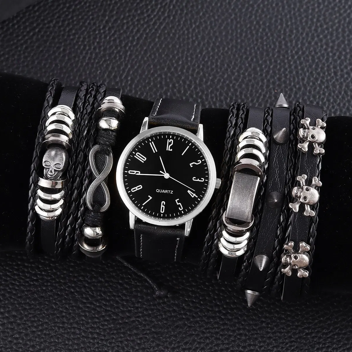 Gift Box Men's Watch Bracelet Jewelry Set