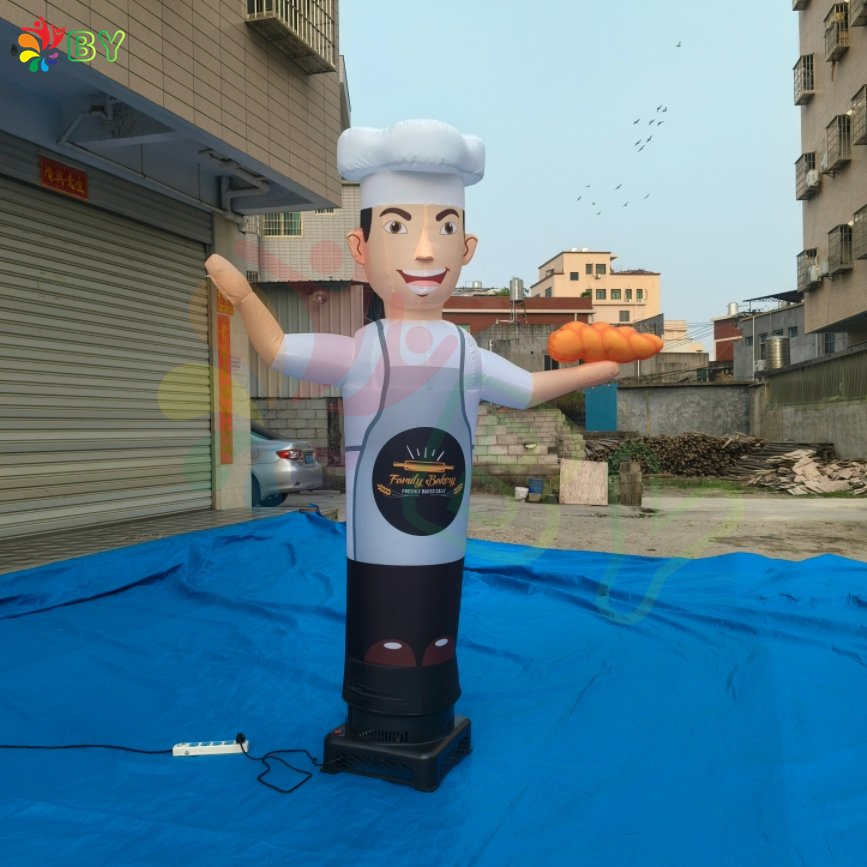 Customize 3 M Air Dancer Advertising Inflatable Air Dancer Chef Work Air Dancer Inflatable Wave Man