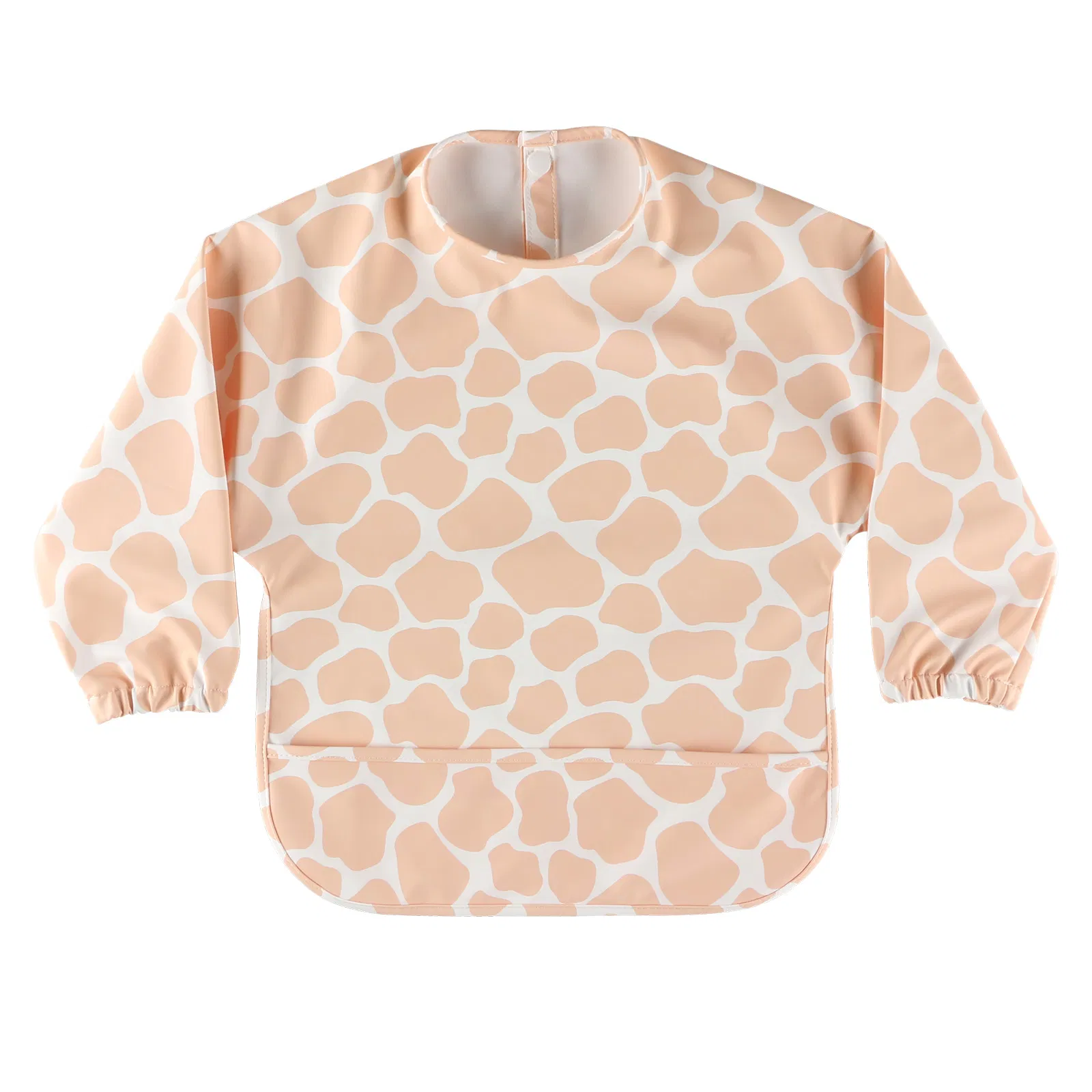 Easy Wipe Long Sleeve Feeding PU Bib for Baby