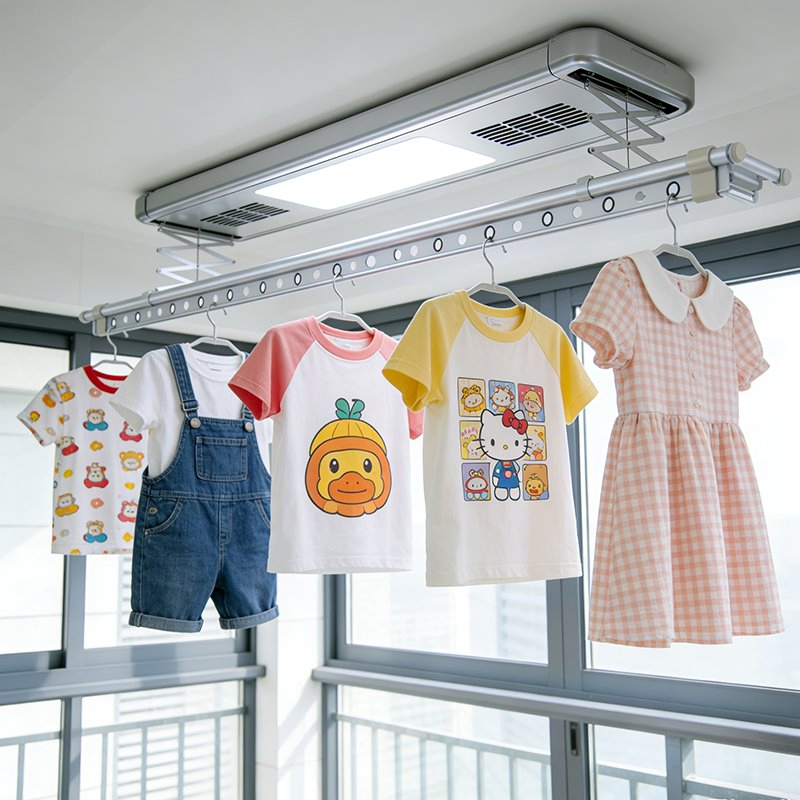 Smart Clothes Drying Rack Adjustable Height Air-Drying Mode Telescopic Clothes Drying Rack