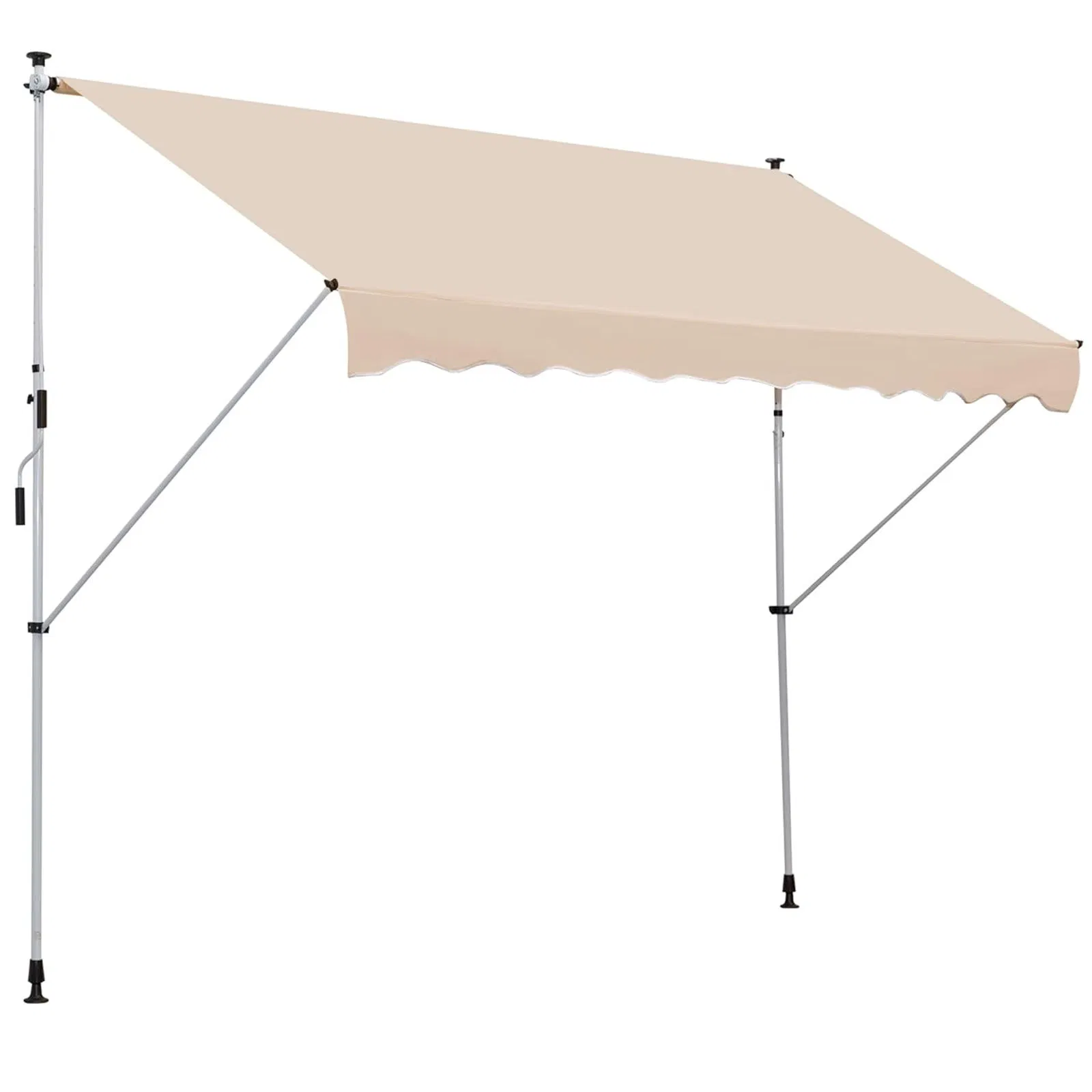 Garden Manual Patio Retractable Balcony Height Adjustable Clamping Awning