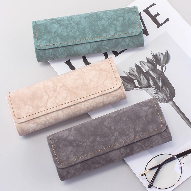 New Product Premium Portable Shock-Resistant Sunglasses Case Estuche Para Gafas PU Magnetic Clasp Lightweight Handmade High-Fashion Glasses Storage Case