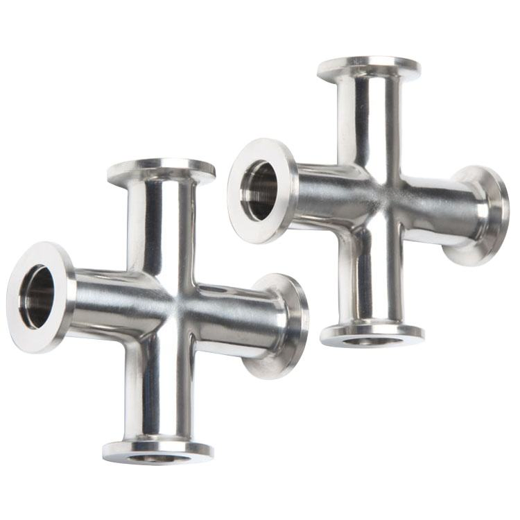Durable Stainless Steel Vacuum Fitting for Optimal Cross System Connection