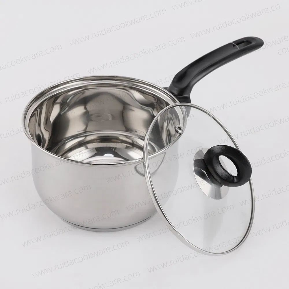 Kitchen Utensils Mirror Polishing 12PCS Black Bakelite Handle Cookware Set