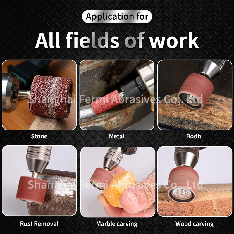 Резиновые оправки для абразивных лент, вал 6 мм