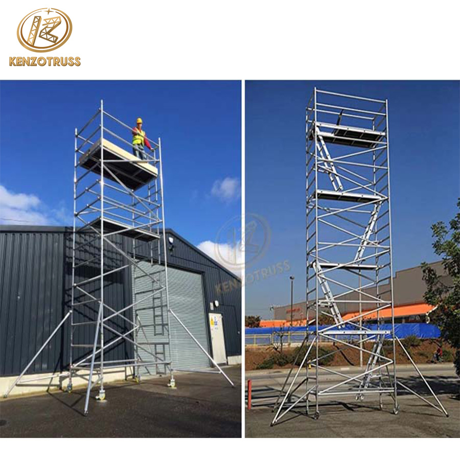 Aluminum Mobile Adjustable Height Scaffolding for Construction
