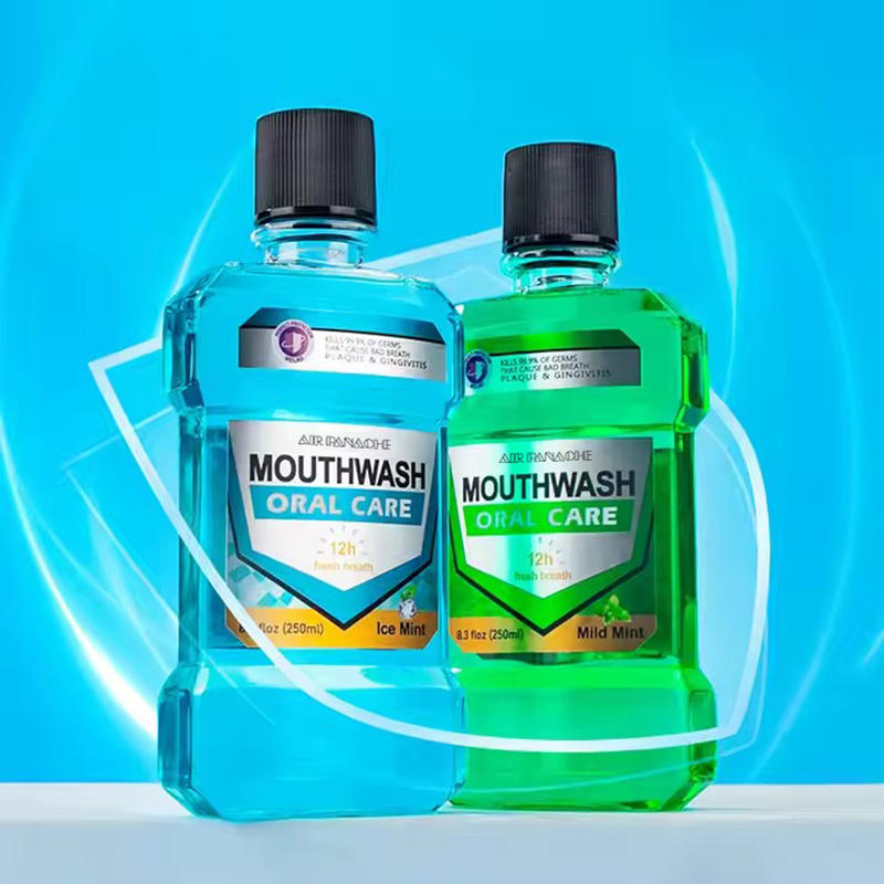 Private Label Cool Mint Mouth Wash Flavor Customize Oral Wash Teeth Cleaning Whitening Mouthwash Manufacturer