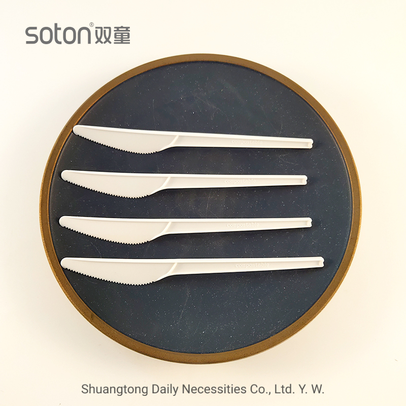 100% Compostable Cutlery Cpla Biodegradable Knife