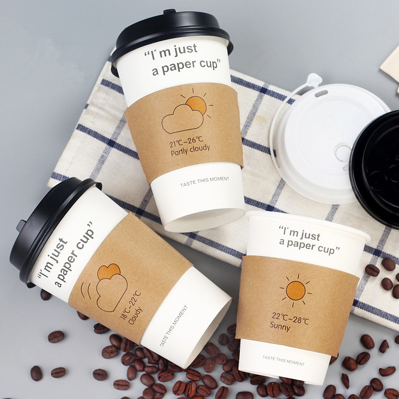 Hot Paper Cup Sleeve, Custom Paper Coffee Sleeve Cup with Logo, Coffee Paper Cups
