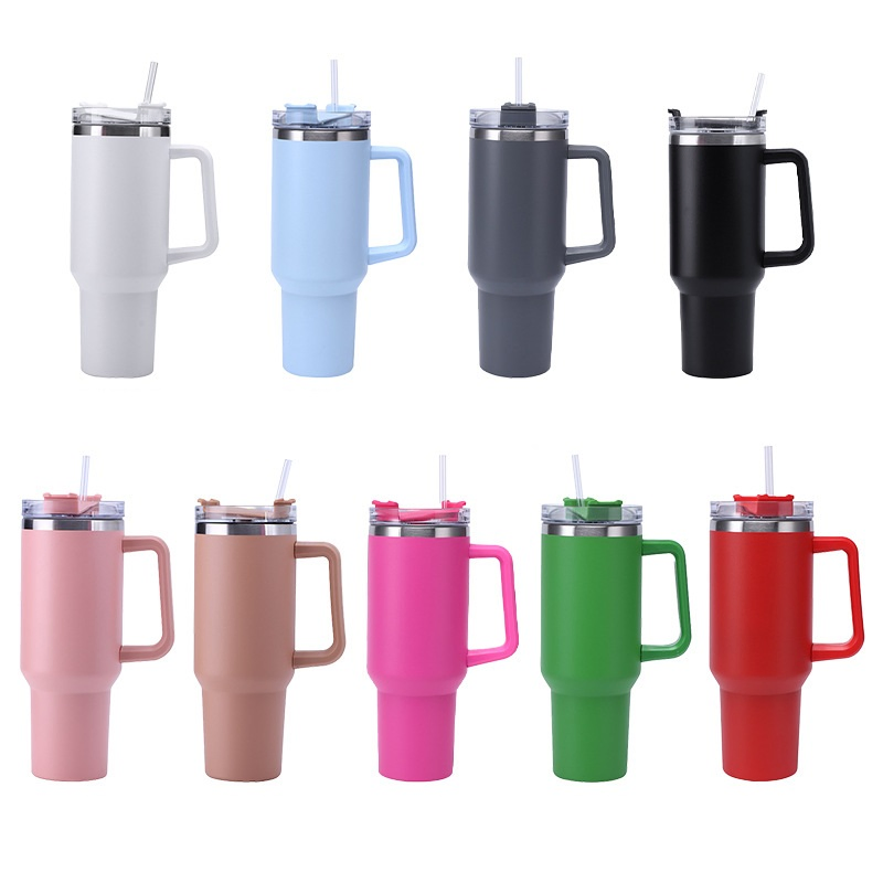40oz 1200ml Outdoor Car Tumbler Travel Coffee Eco-Friendly Vacuum Flask Stainless Steel Thermos Heat Insulated Cup Keep Hot Cold