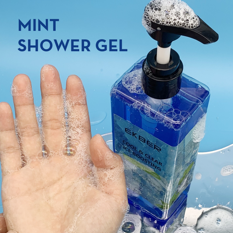 Mint Organic Plant Shower Gel Deep Cleaning Cool Blue Mint Body Wash