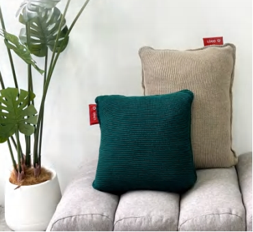 Heated Colorful Fleece Cushion for Home and Office