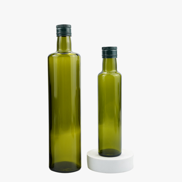 Round 250ml 500ml 750ml Green Glass Olive Oil Glass Bottle