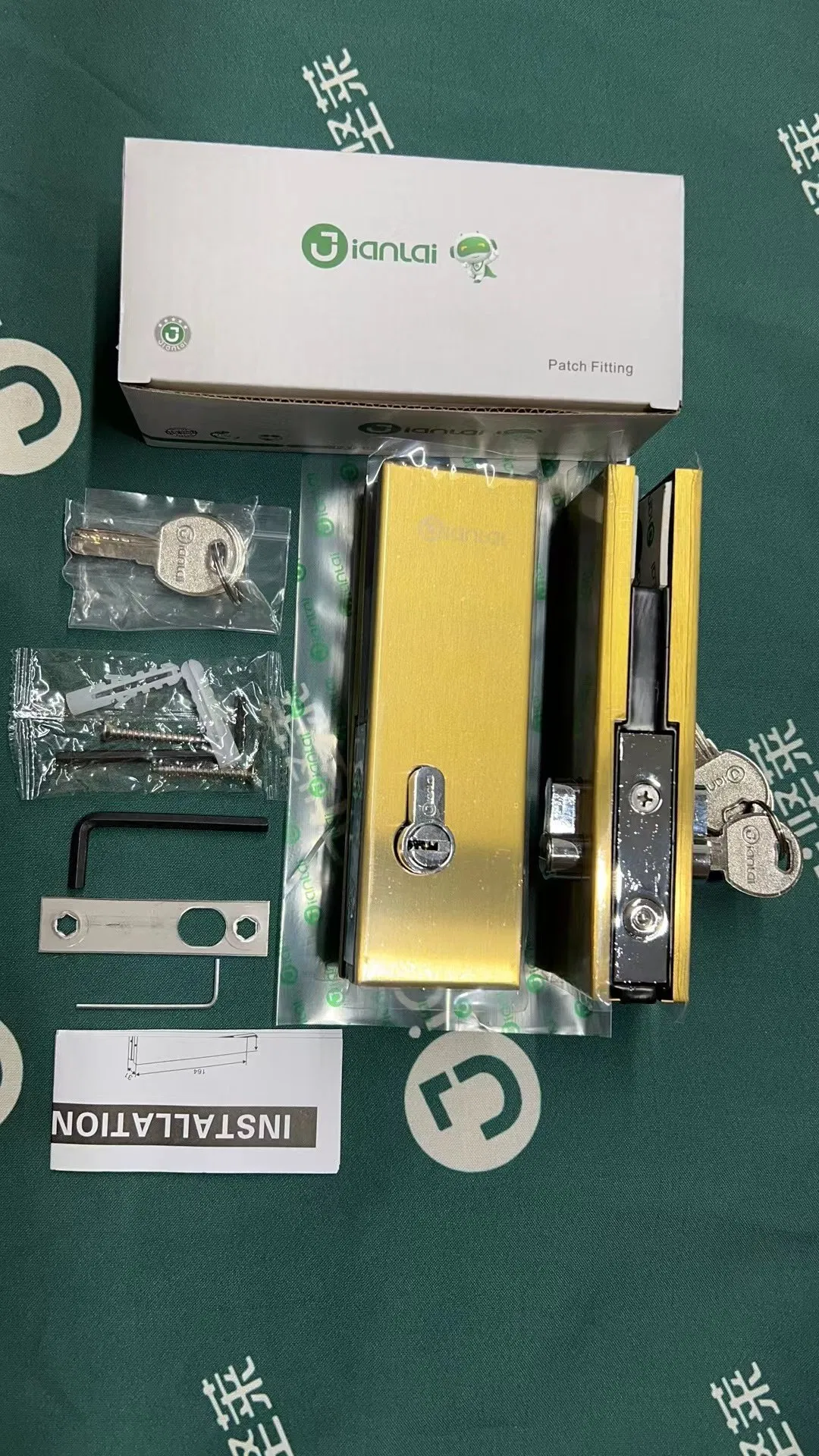 Security Patch Lock Mortise Fittings for Glass Door Lock Patch Fitting