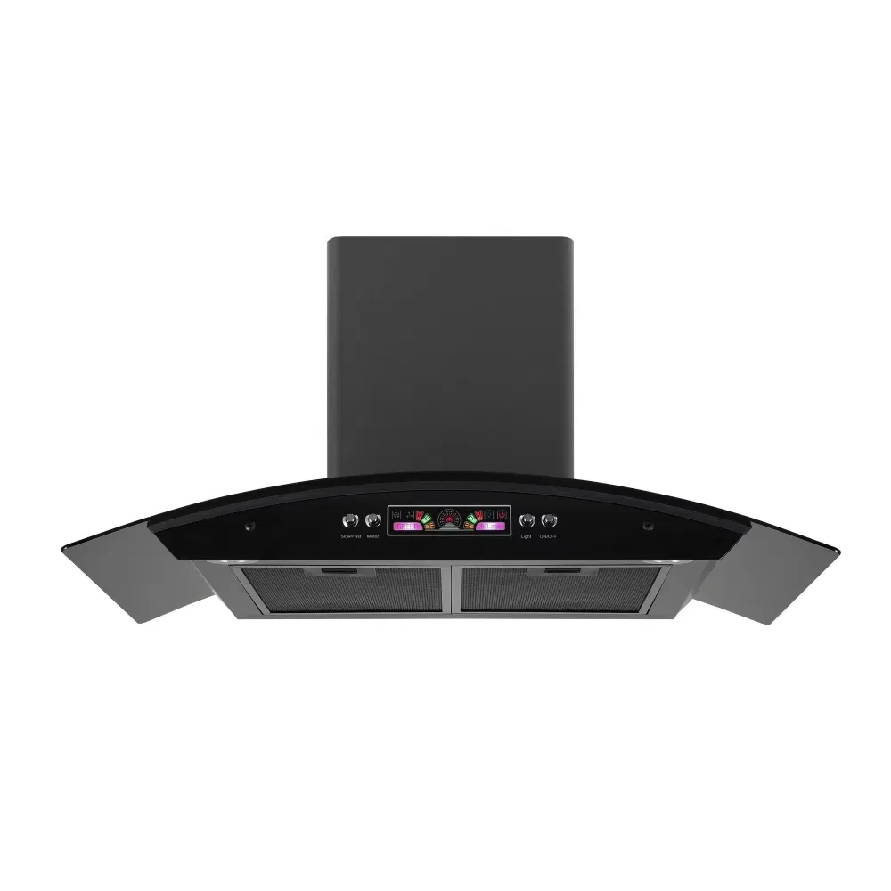 Smooth Surface Curved Range Hood Anti-Oil Stain Easy Wipe Clean