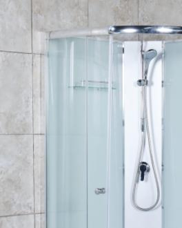 High Quality Tempered Clear Glass Sliding Door Shower Room with Handle Shower