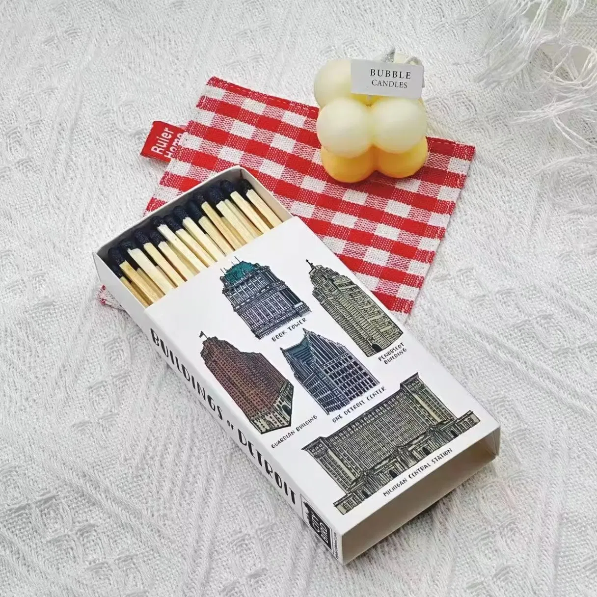 High Quality Factory Colored Tip Wood Match Safety Custom for Candle Matchbox for Hotel Bulk Luxury Matches Colorful Match