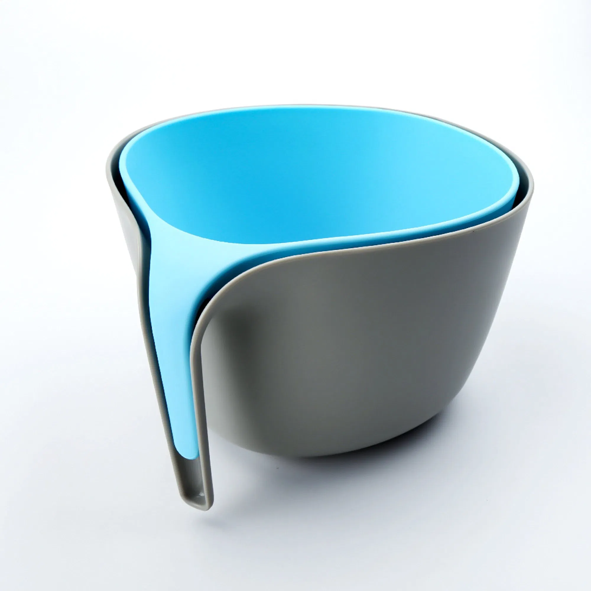 Large Nest Washing Colander Bowl Sets Food Strainers with Long Good Grips Kitchen Plastic Washing Bowl and Strainer Detachable