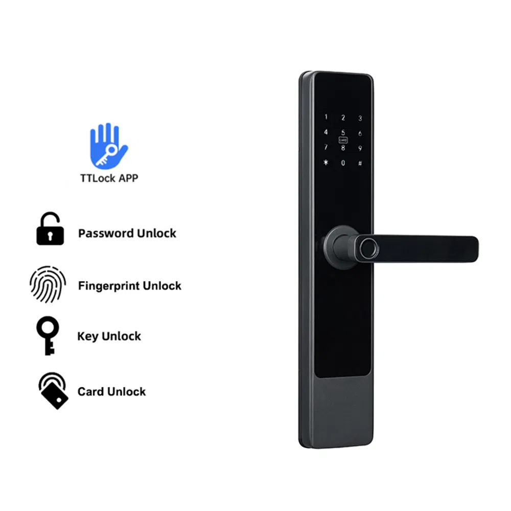 Good Quality Tt Lock WiFi Smart Card Door Lock Electric Digital Fingerprint NFC Door Remote Control Smart Lock