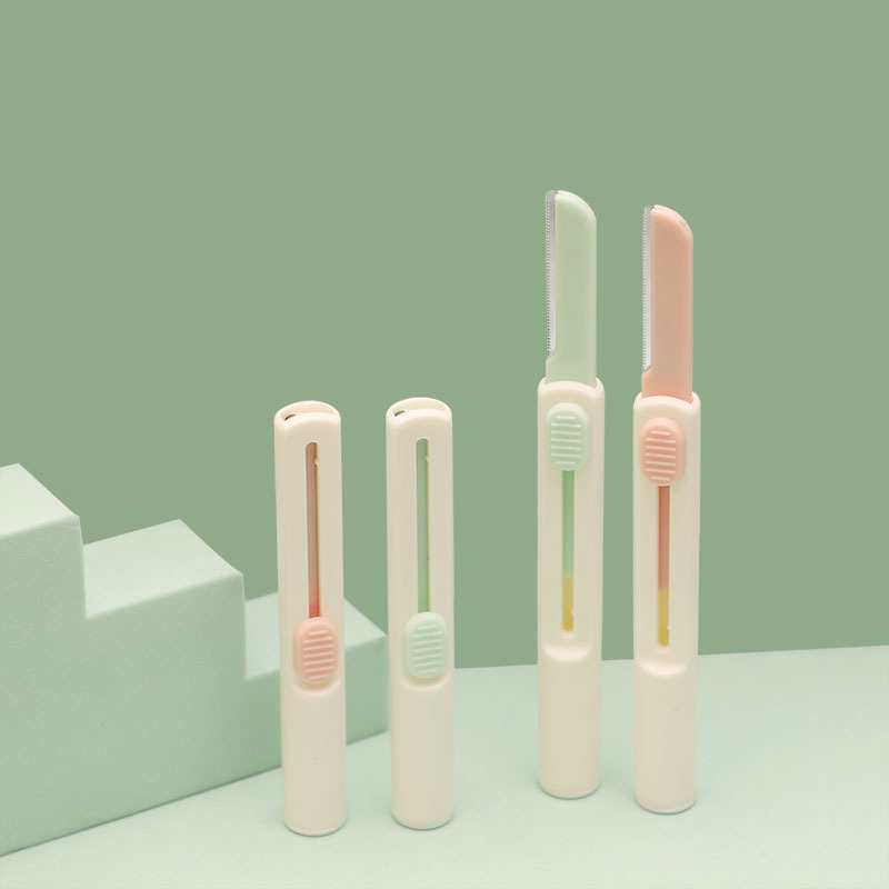 Stainless Steel Macro Shaving Beauty Tool Cylindrical Telescopic Eyebrow Trimmer