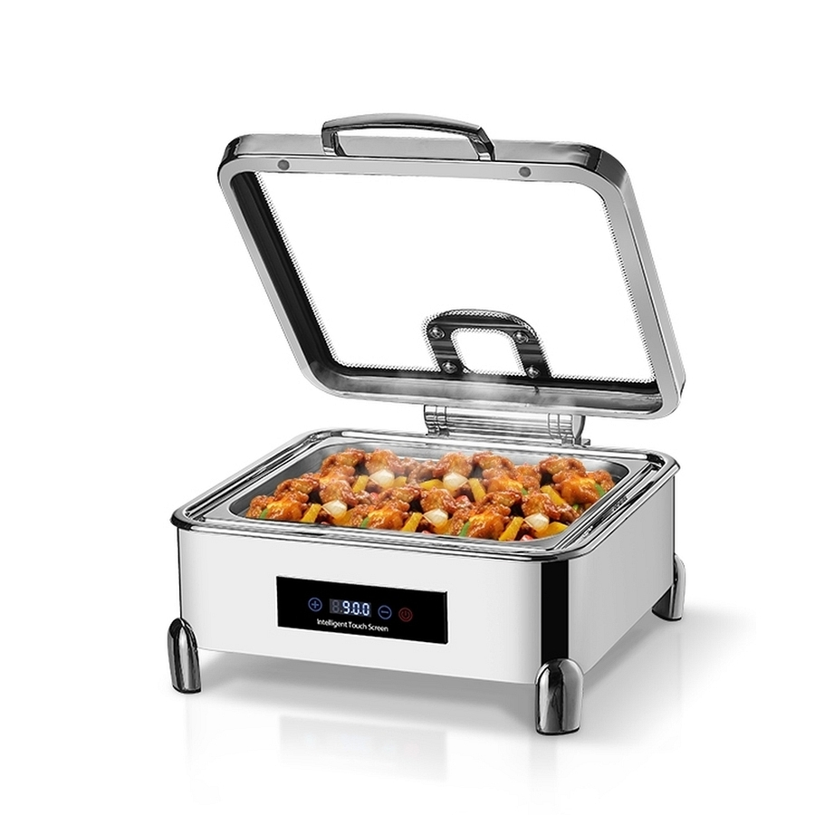 Quick-Heating Shell Foot Hydraulic Square Electric Food Warmer Buffet Cart Stove