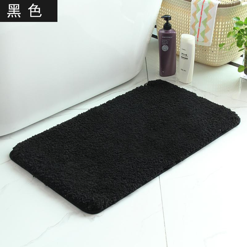 Confortable Touching Luxury Shaggy Bathroom Flocked Fabric Mat