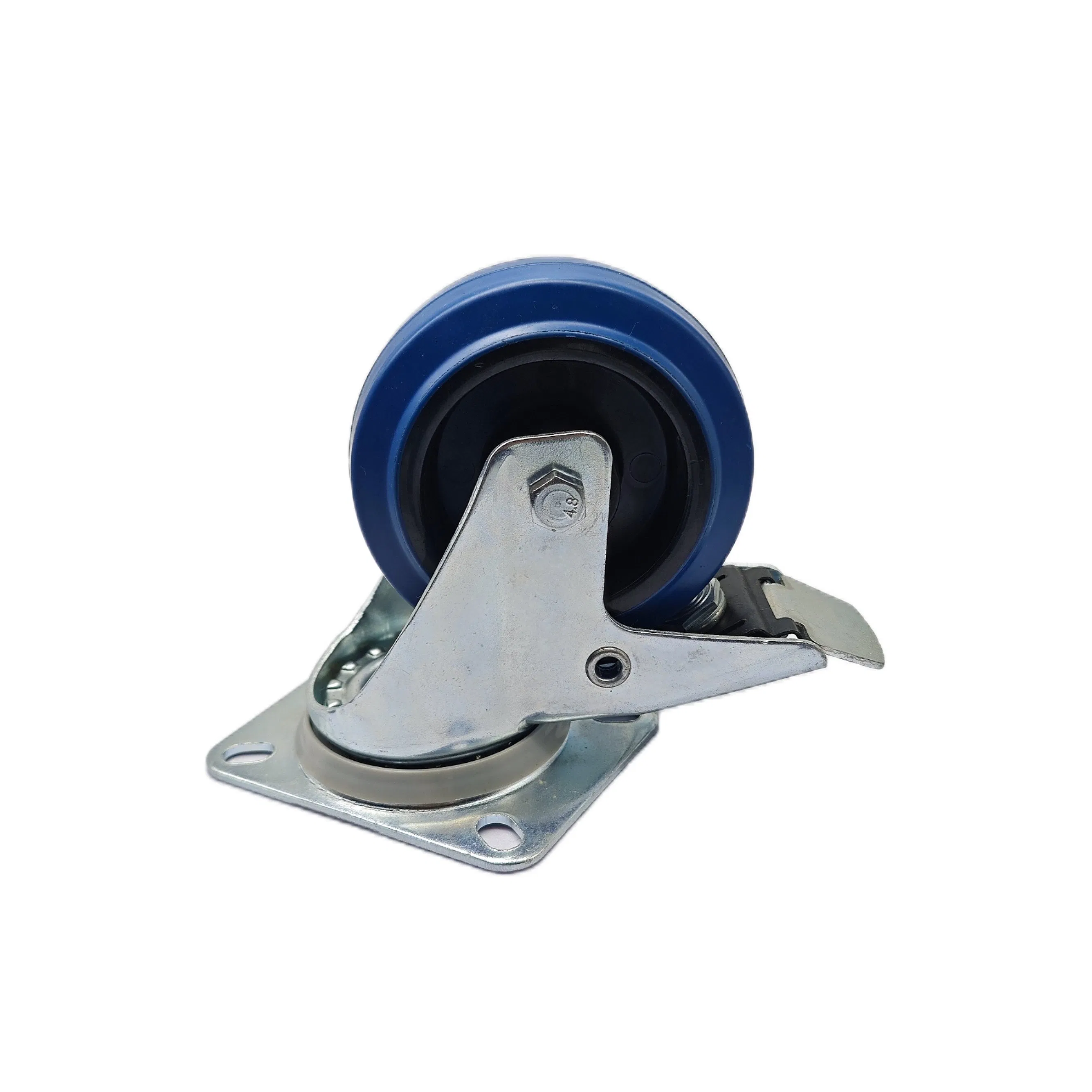 5 Inch Blue Swivel Plate Casters for Heavy Duty Applications