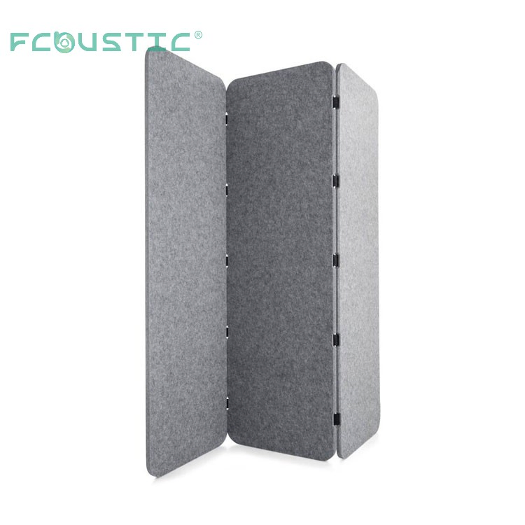 Fabric Wrapped Free Standing Polyester Acoustic Folding Screens Room Dividers Privacy Panel