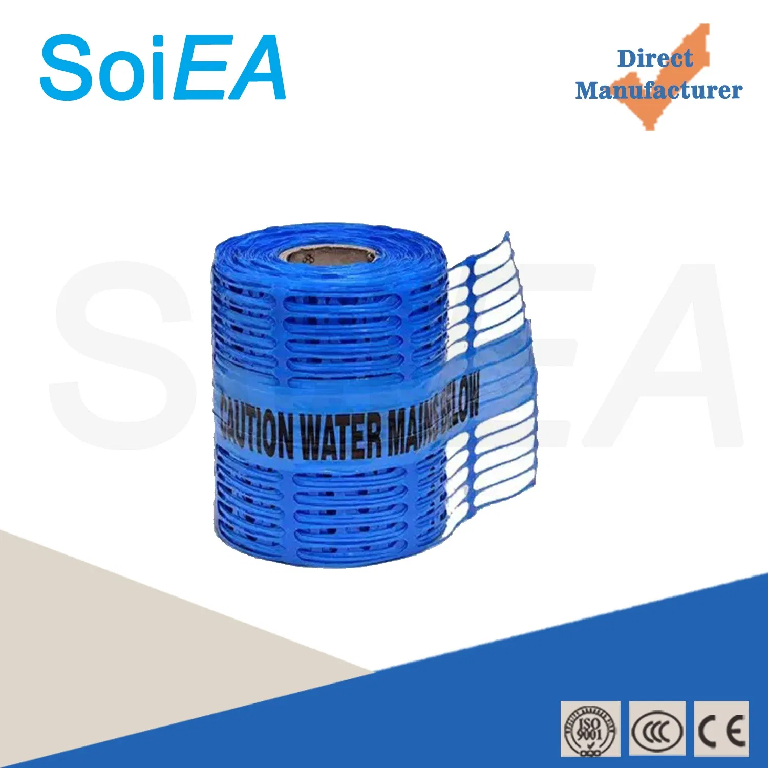 EU Standard Buried Cables Wires Lines Safety HDPE Plastic Marker Tracing Caution Netting Underground Warning Tape Mesh