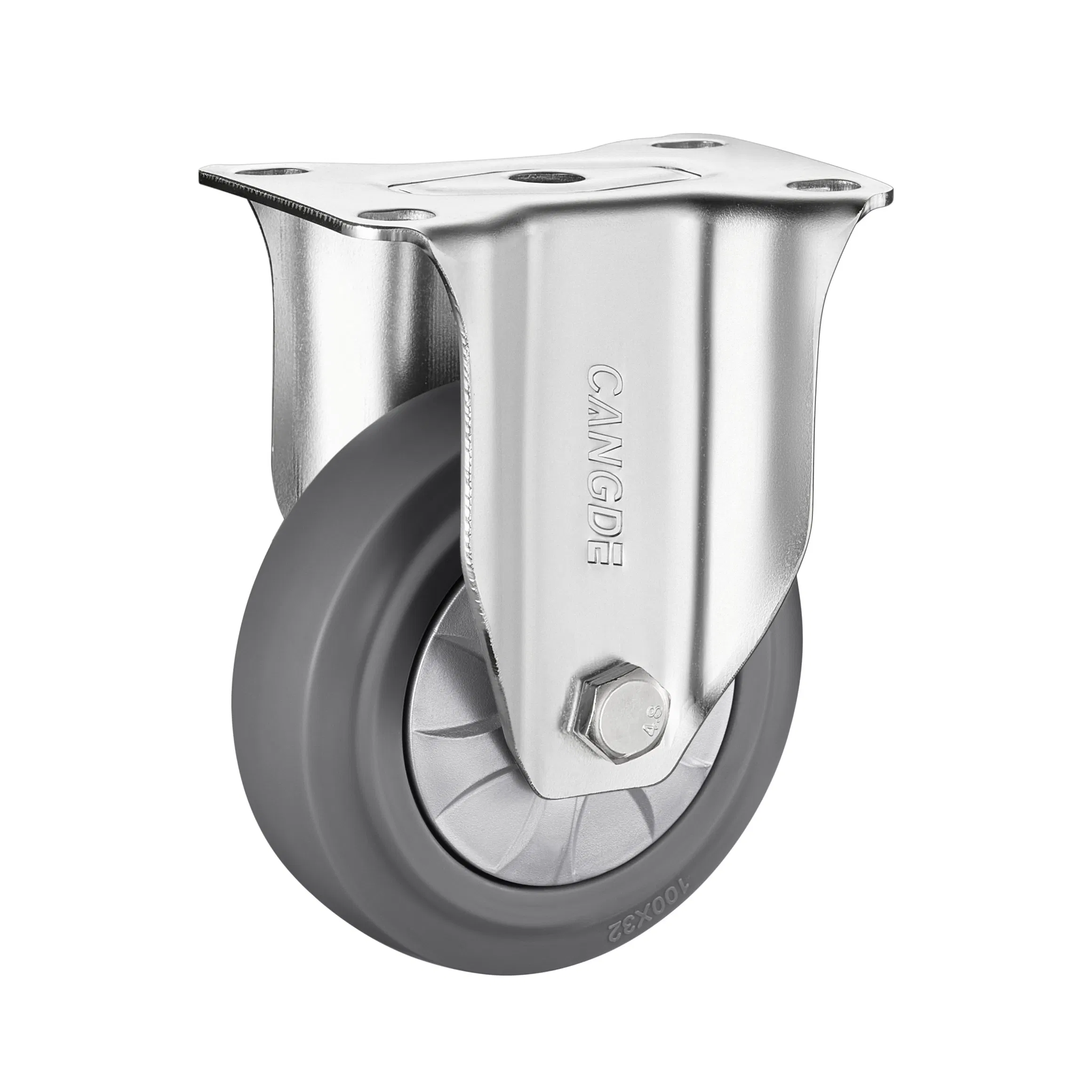 Brake Caster, Grey TPR Wheel Medium Load Capacity for Safe Parking