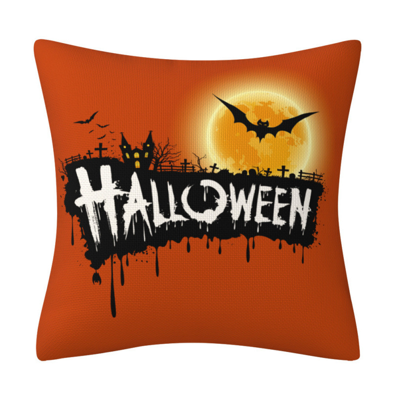 Halloween Fall Cushion Cover 18X18 Inches Trick or Treat Farmhouse Decor Home Throw Pillow Covers for Couch Decorations